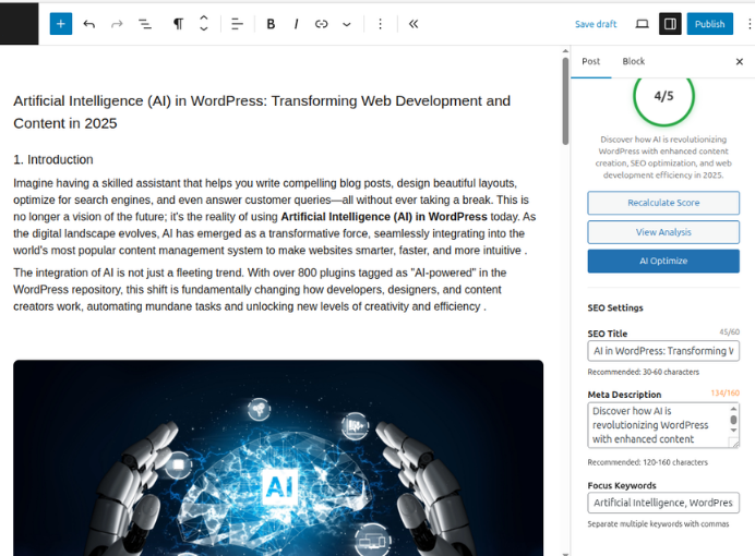 SEO-метабокс в редакторе WordPress